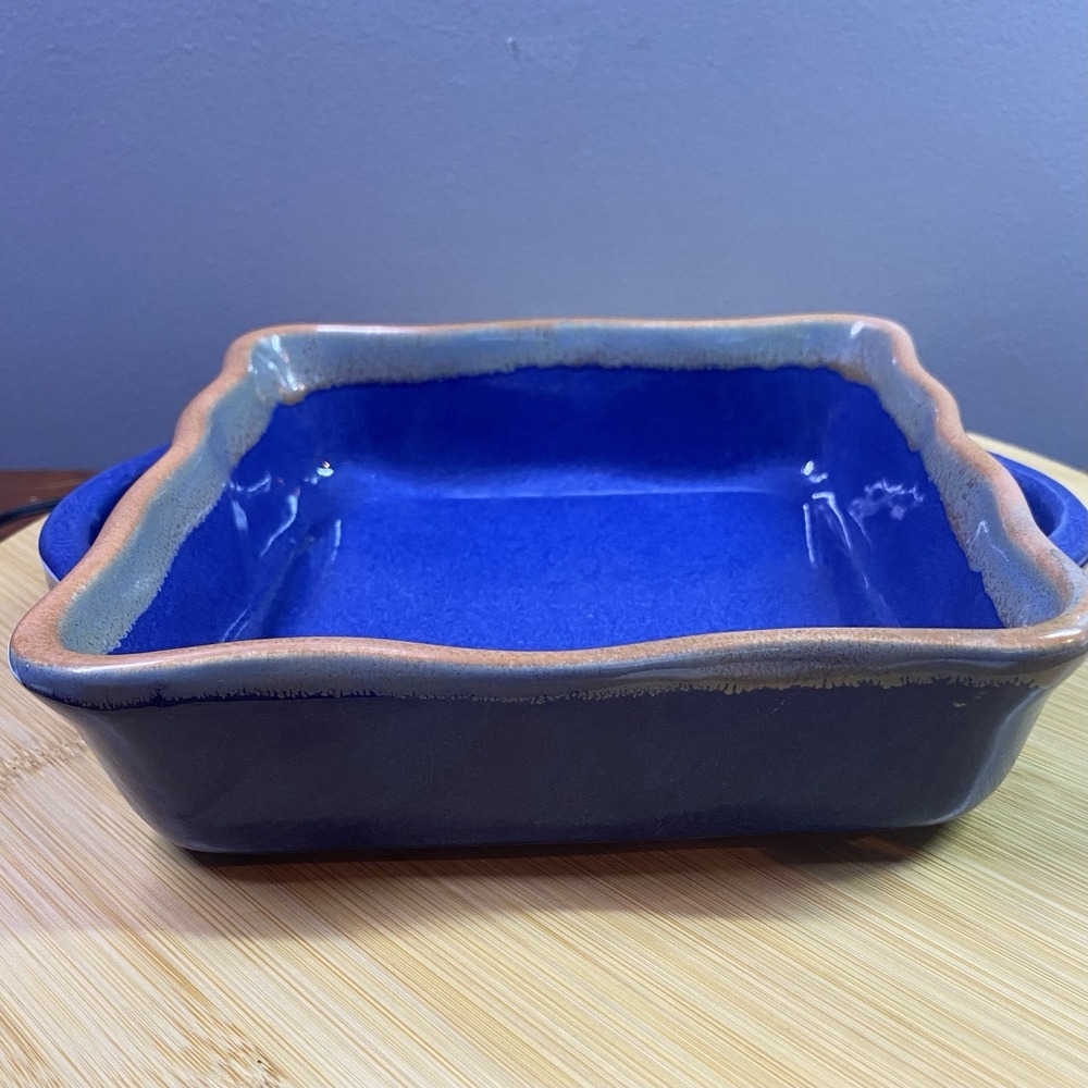NANTUCKET Square Dark Blue Casserole‎ Baking Dish Serving 6x6x2-great Condition - Picture 2 of 8